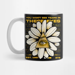 Flower Eye Sad Vaporwave Illuminati Pyramid Tears Sunflowers Mug